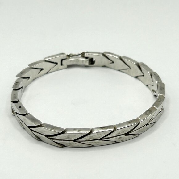 925 Sterling Silver Vintage Mexico Arrow Link 7.5